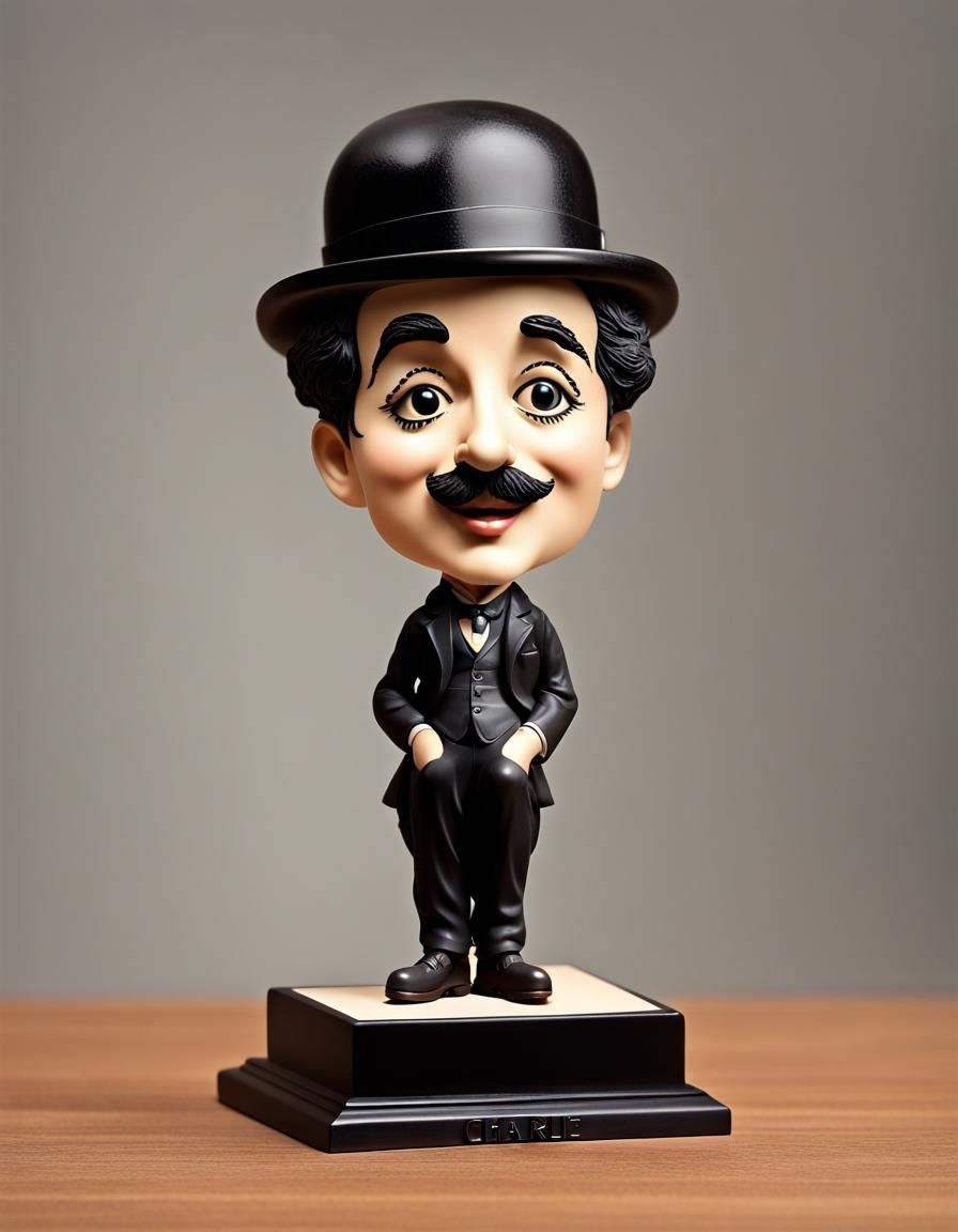 Detailed Bobblehead of Charlie Chaplin