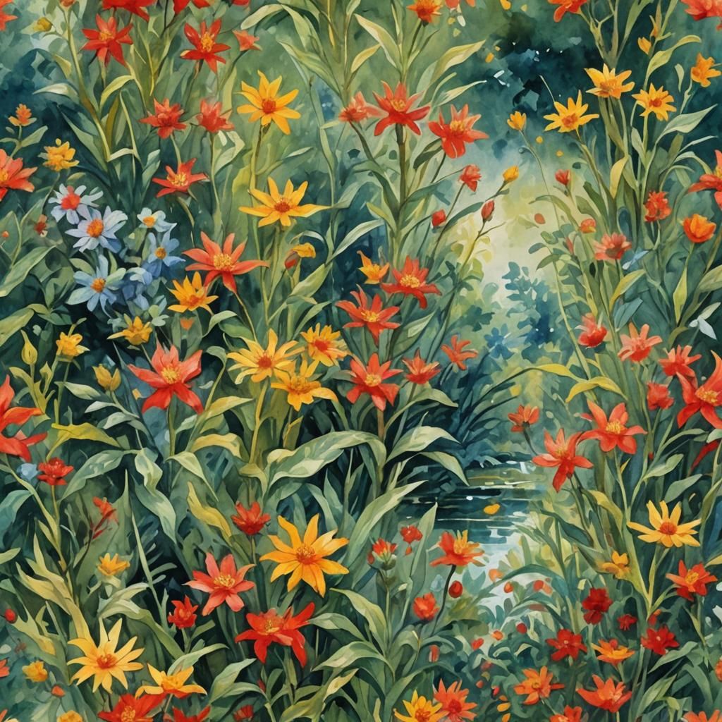 Cashew Fruit in Gouache and Watercolor Style