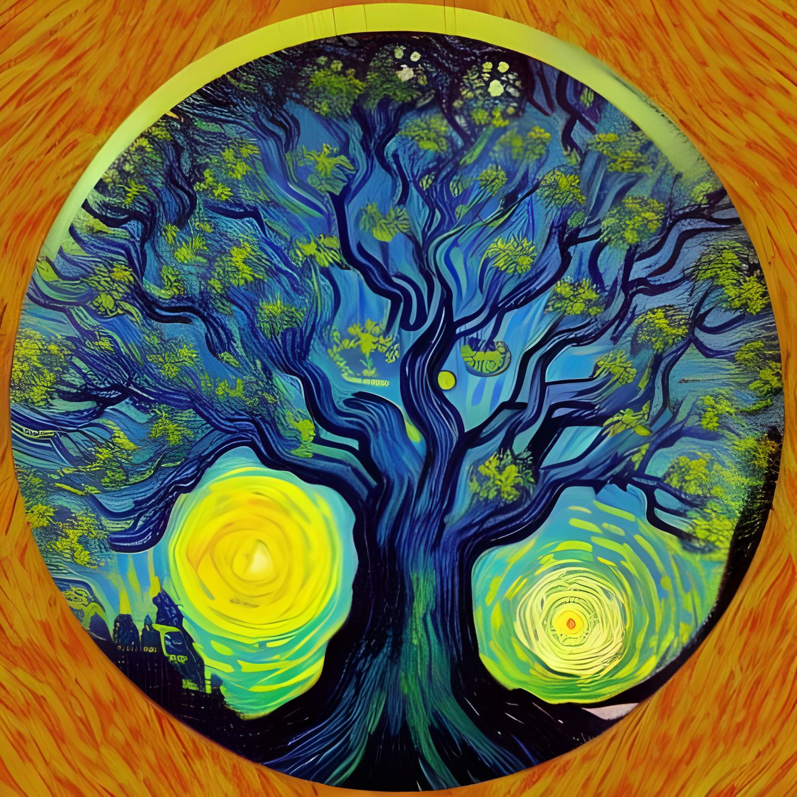 Galaxy Tree of Life: Van Gogh Art Style
