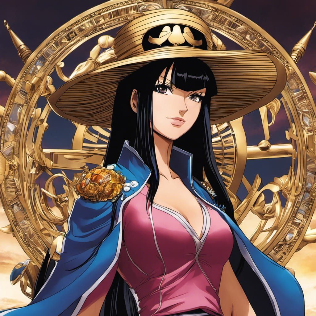 Nico_robin_from_one_piece, nico robin, one piece, art by Eiichiro Oda, anime style