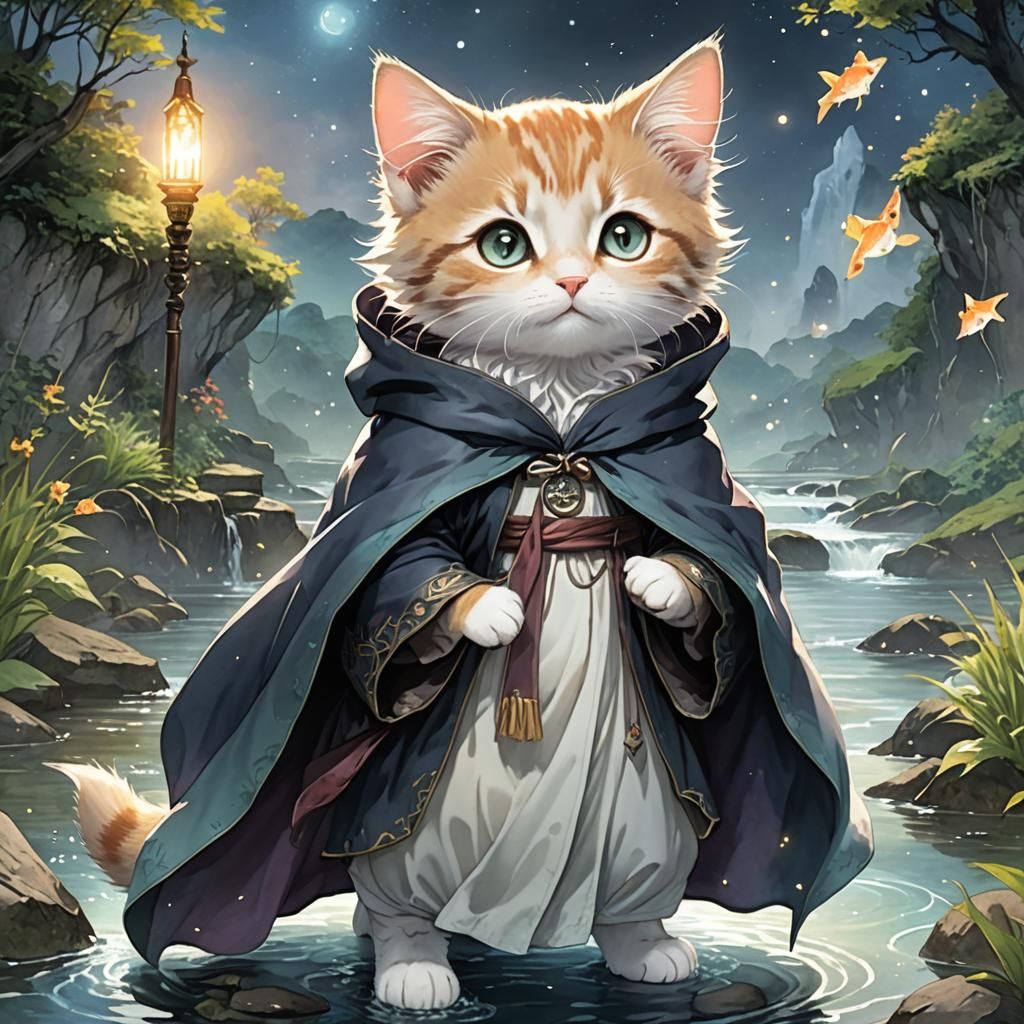 Enchanting Kitten Witch Anime Manga Cover