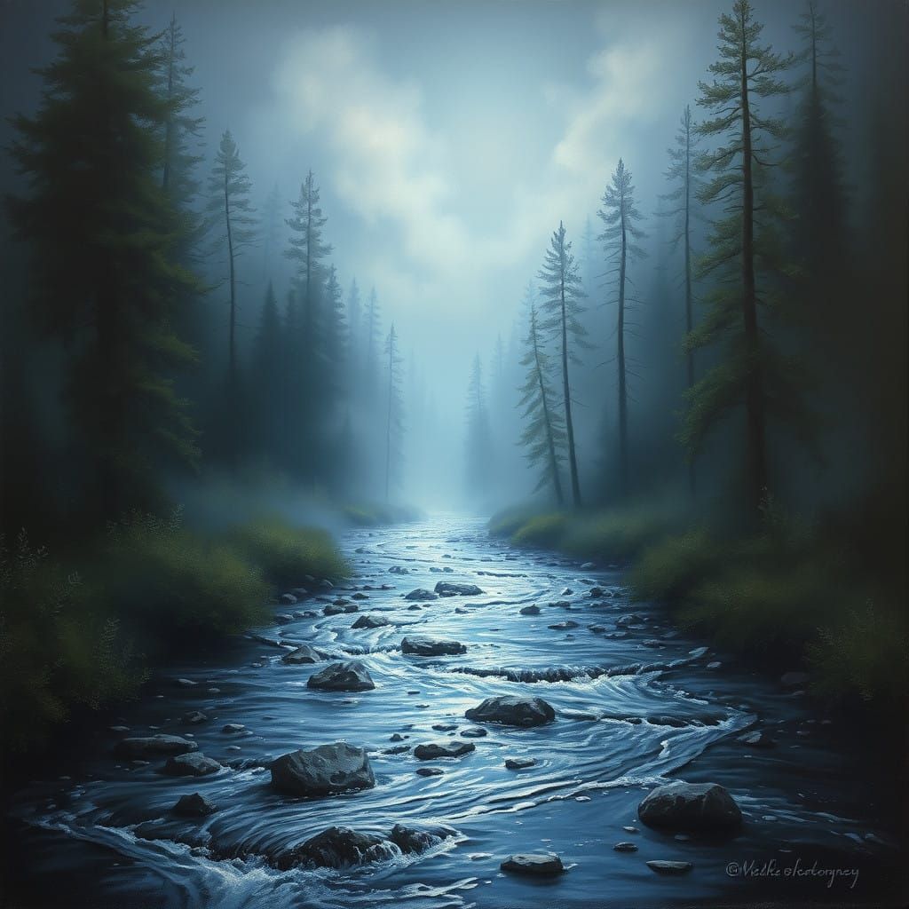 Cosmic River Dusk, Where Boundaries Dissolve