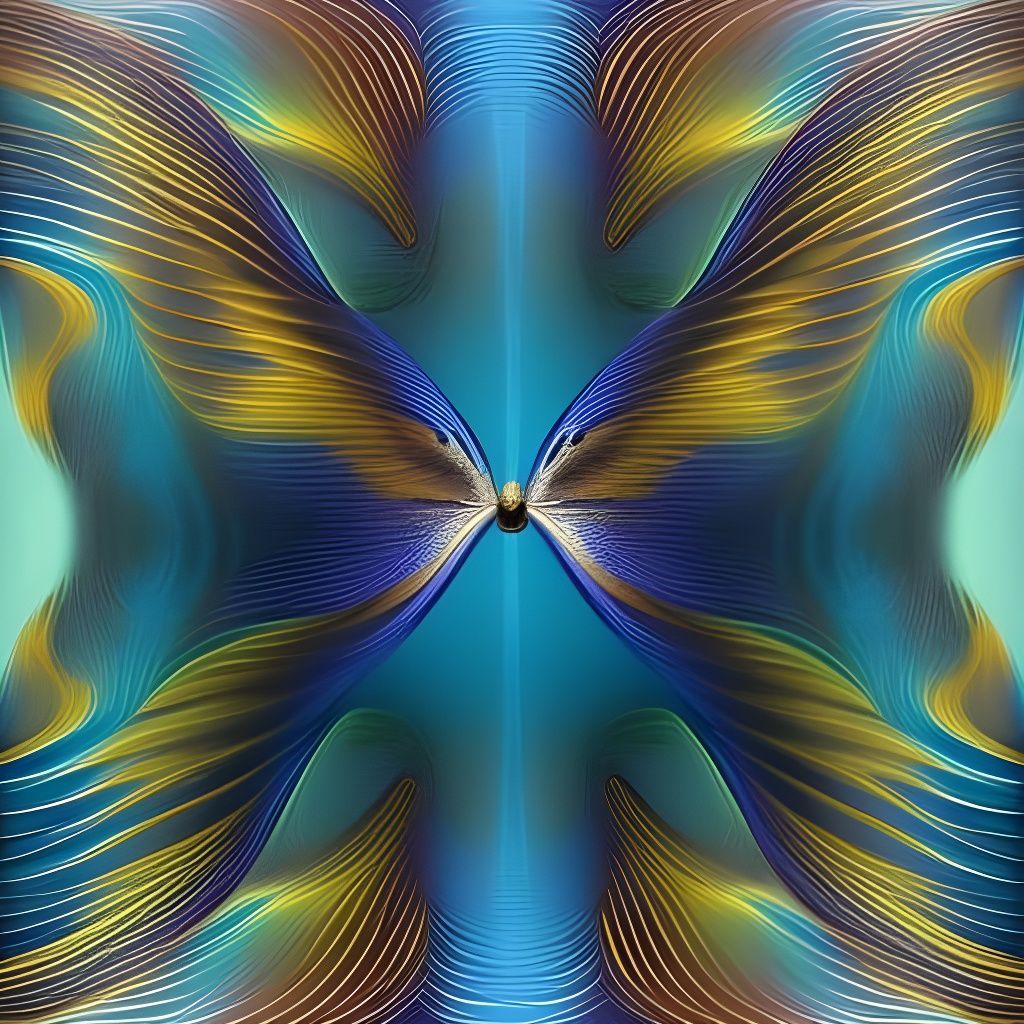 Rippling Expansion: Abstract Blue Morpho Art