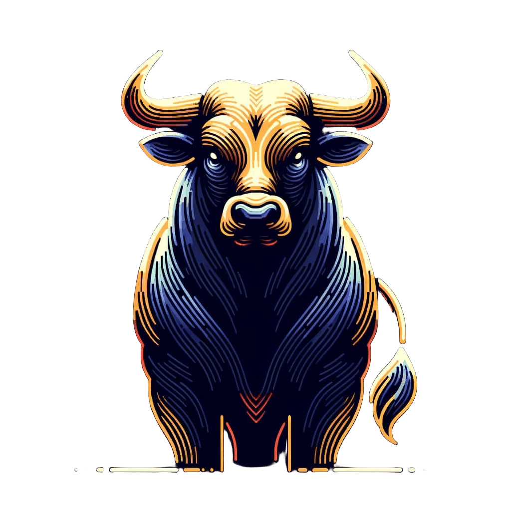 Bull with Glowing Aura in Bold Style