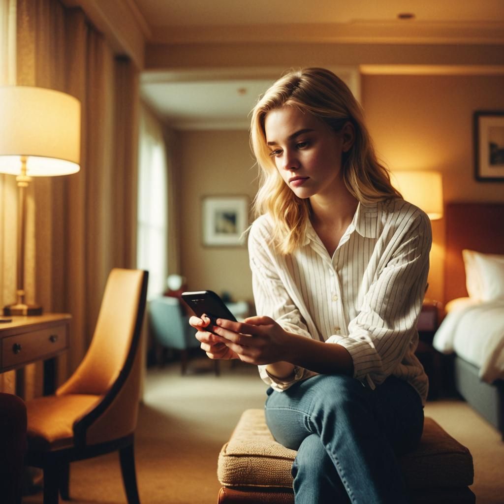 Intimate Hotel Room Scene in Cinematic Style