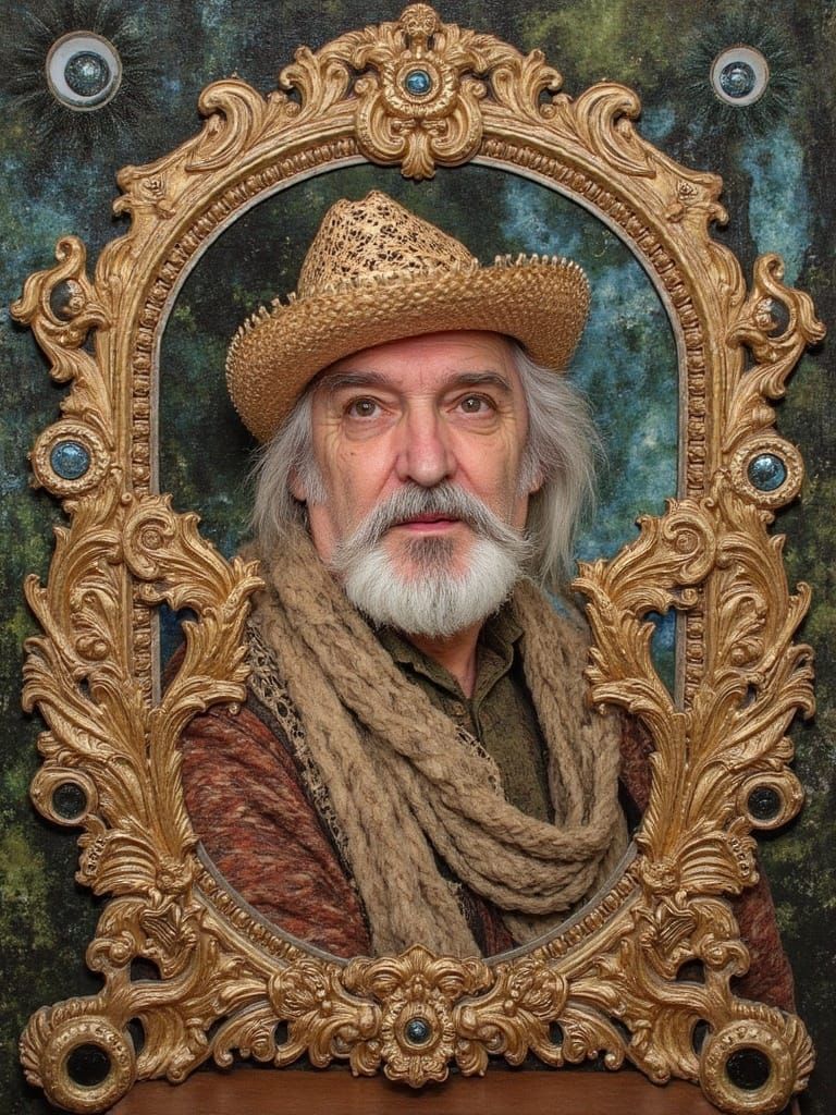 Gustav Klimt Inspired Painting in Post Apocalyptic Wonderlan...