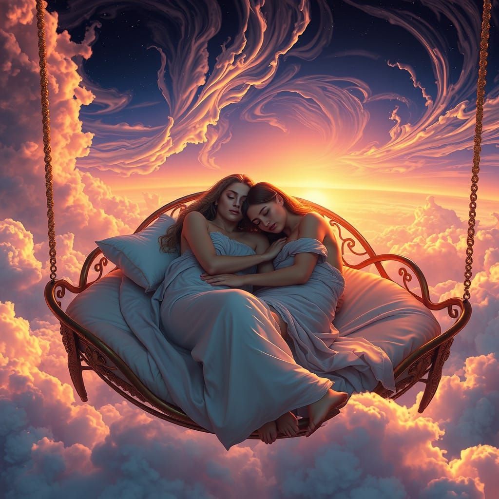 Loving Embrace on Venusian Twilight