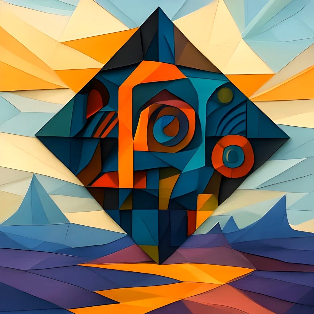 Cosmic Astral Illustration in Mixed Media Style