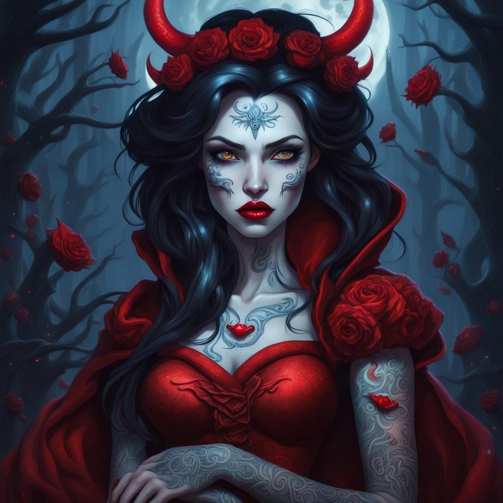 Beautiful demon snow white 🤍