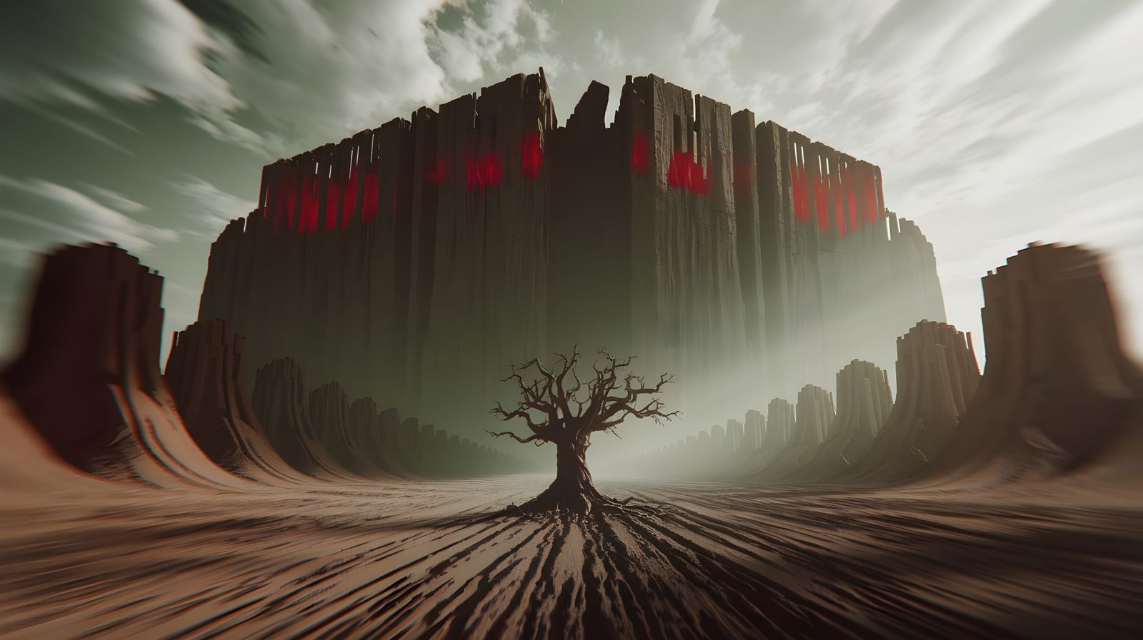 Ethereal Ruins in Ominous Light