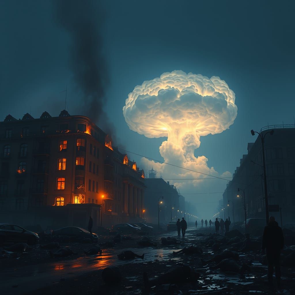 Berlin After Atomic Explosion: Hyperrealistic Devastation