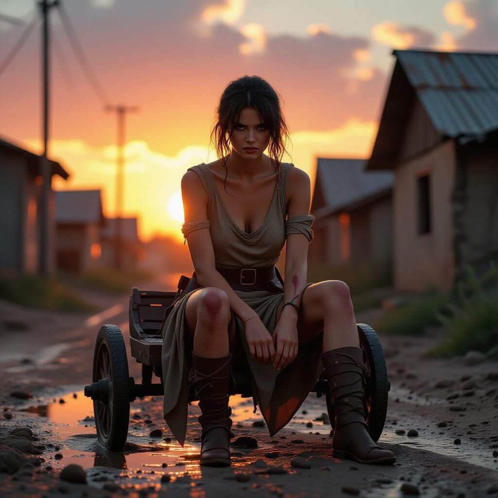 Village Under Attack: Cinematic Realism in Digital Art