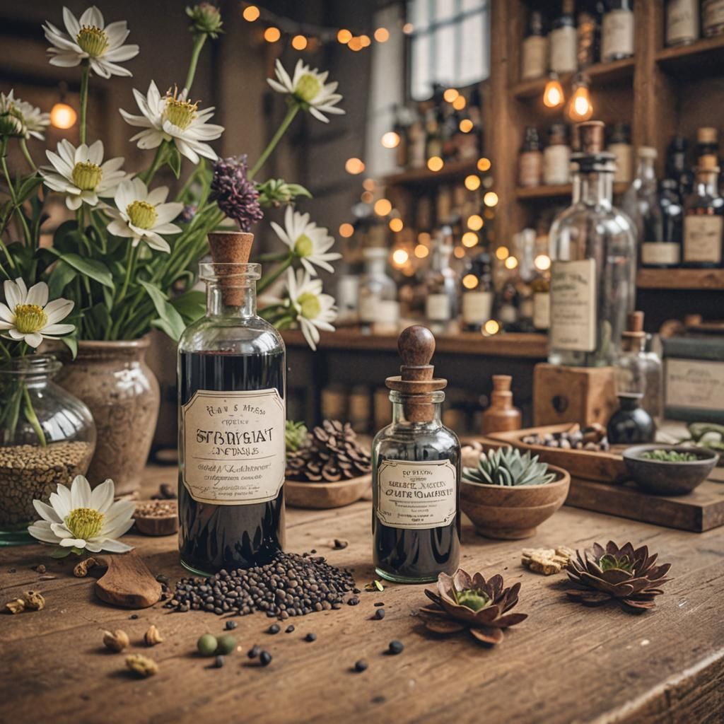 Realistic Modern Apothecary in Professional Photography Styl...