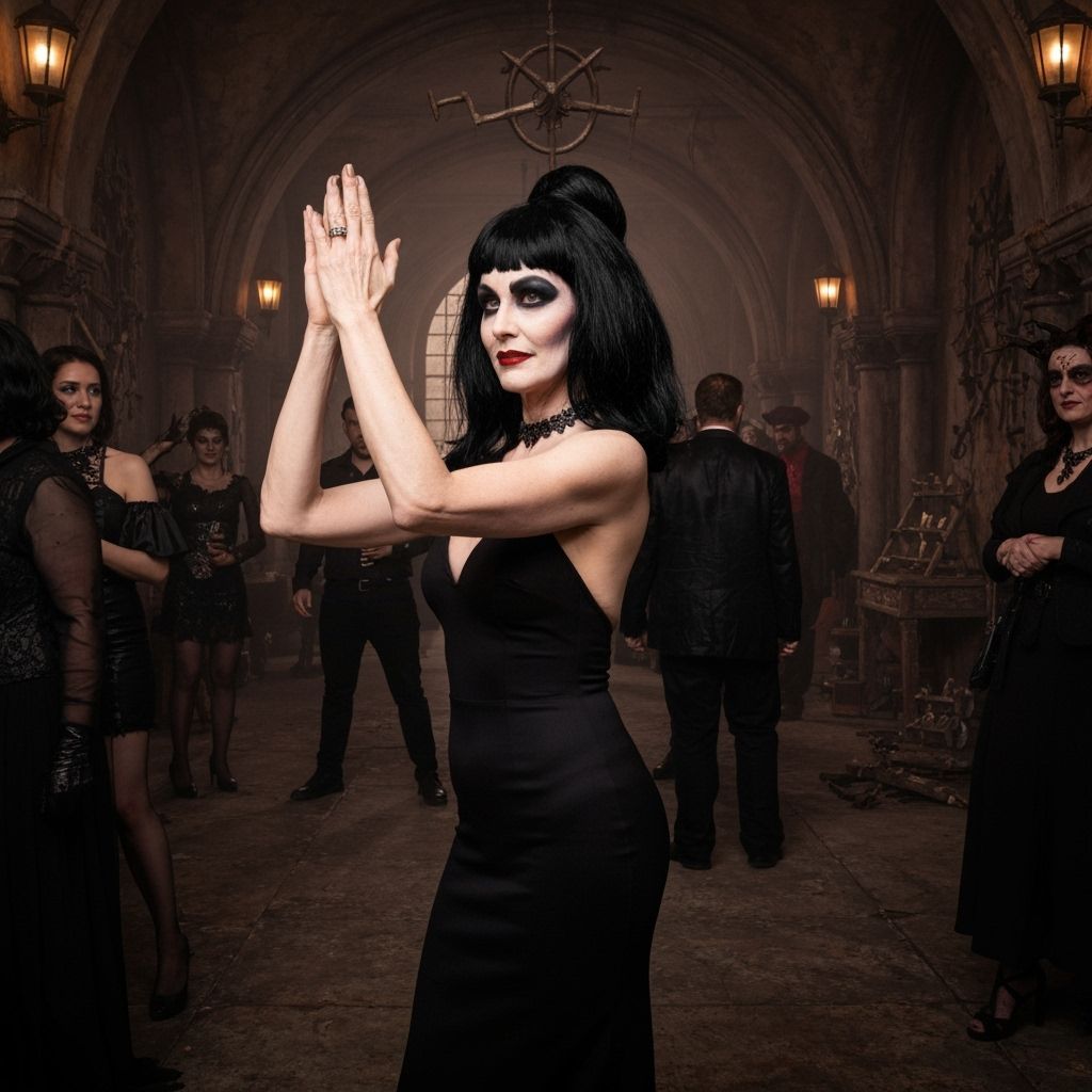 Gothic Horror Ball: Vampira-Inspired Crossdresser