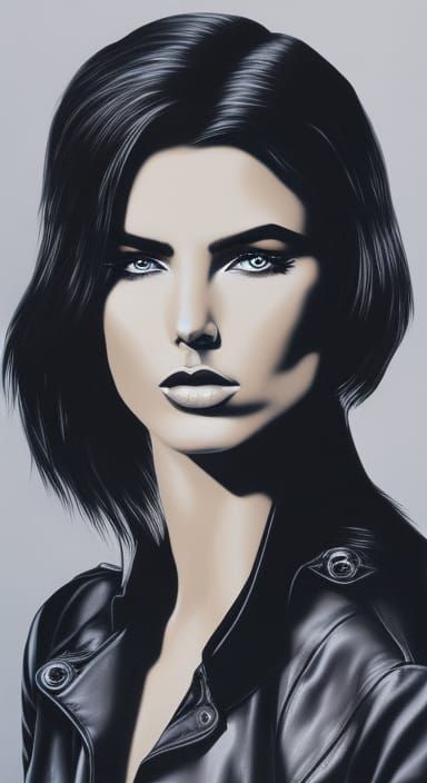 Female Rogue Agent Portrait in Graffiti Art Style