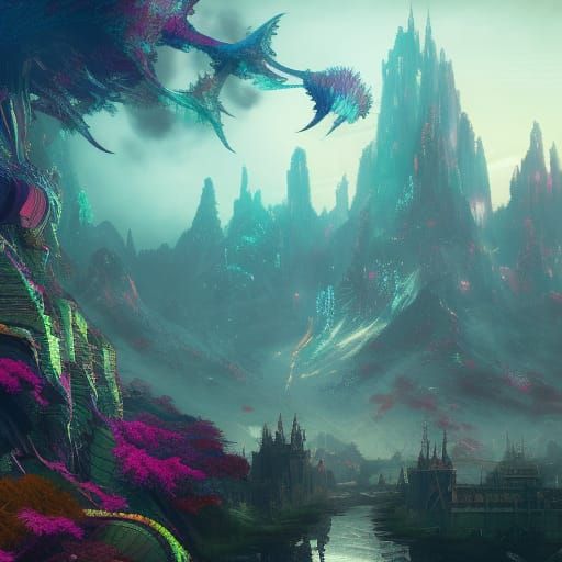 Fantastical Glitch Art in Deep Color