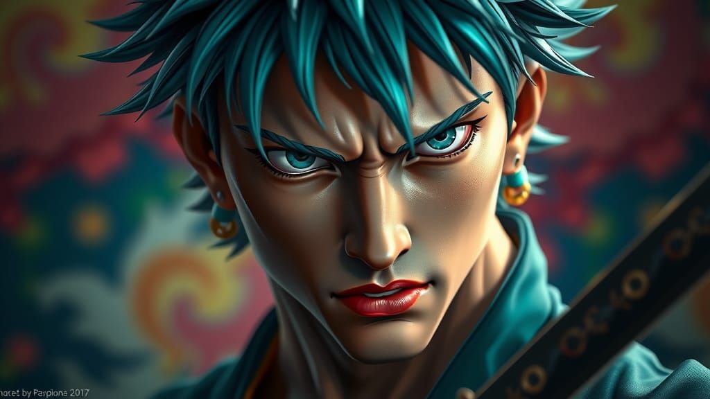 Hyperrealistic Roronoa Zoro Concept Art
