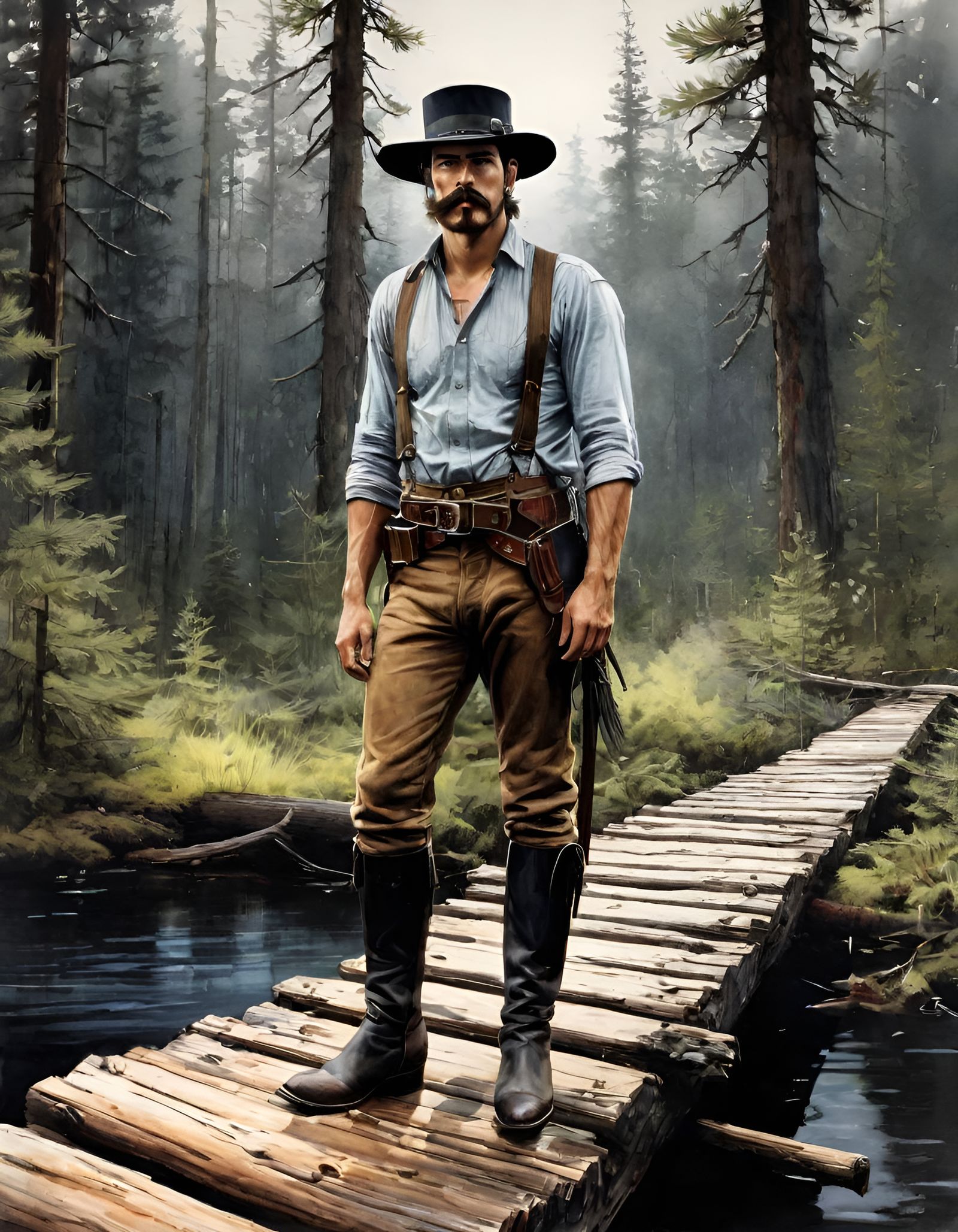 Deadwood's Lee Street Bridge, Spring of 1876