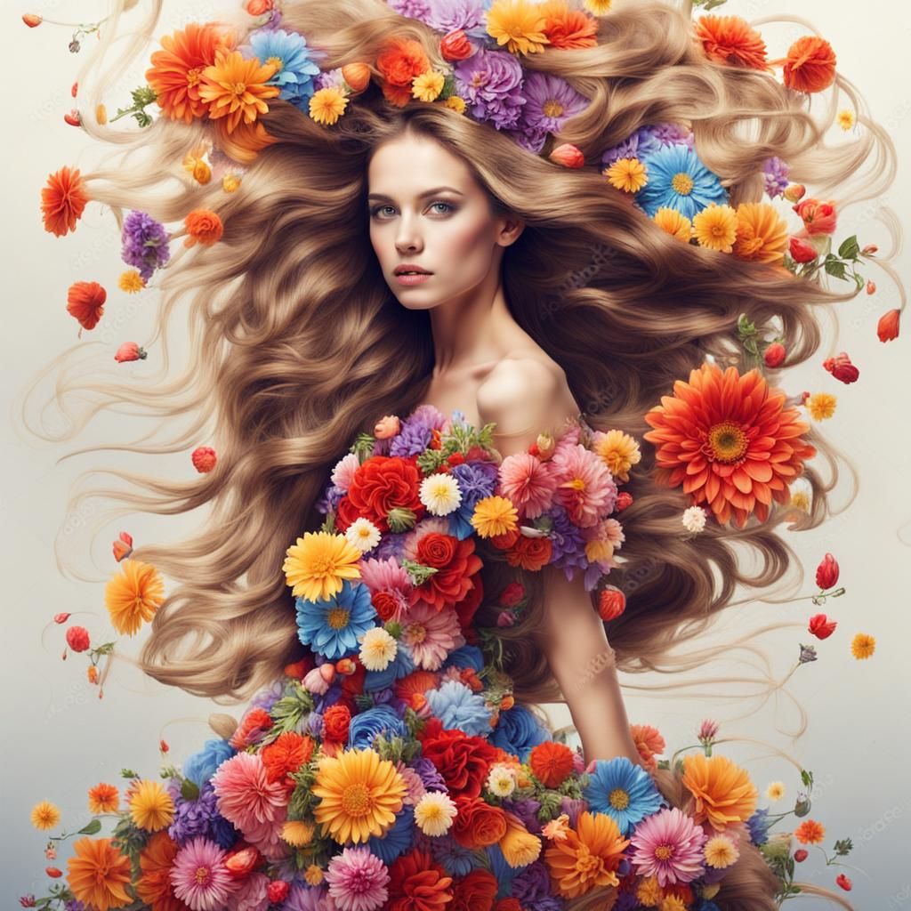 Floral Dress: A Beautiful Girl in Bloom