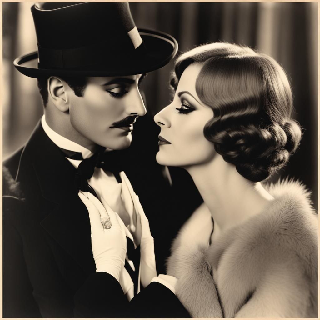 1927 silent movie Love with Greta Gabro and John Gilbert, in...
