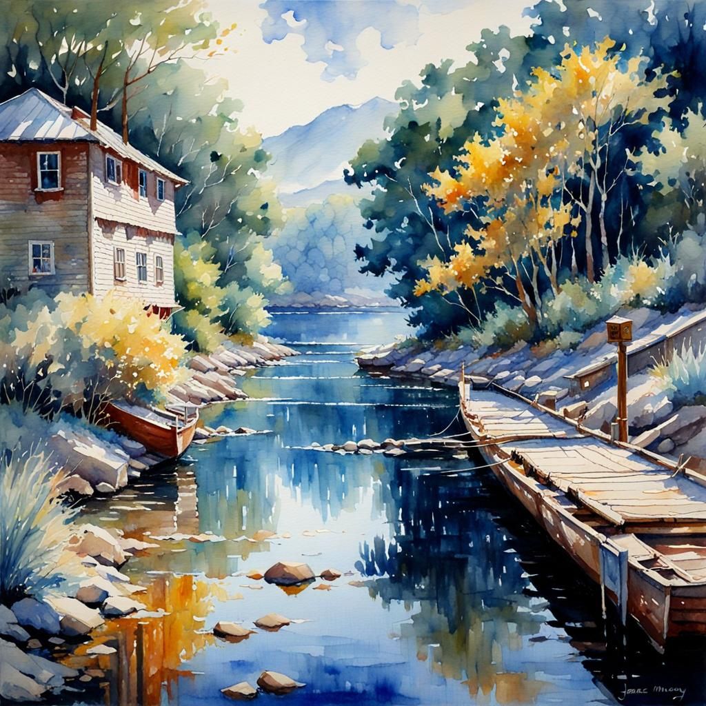 Watercolor Painting in Gurney's Style