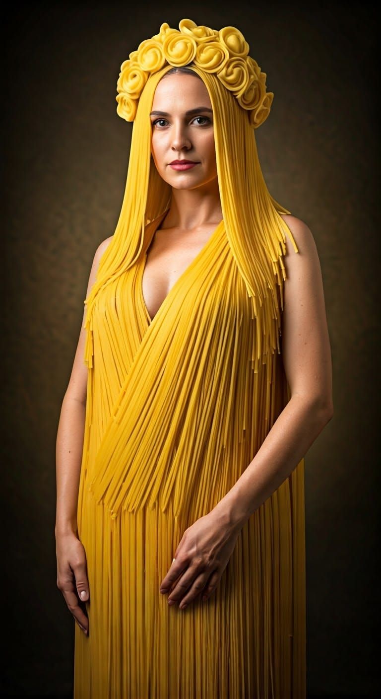 Elegant Pasta Fashion Models in Professional Photography