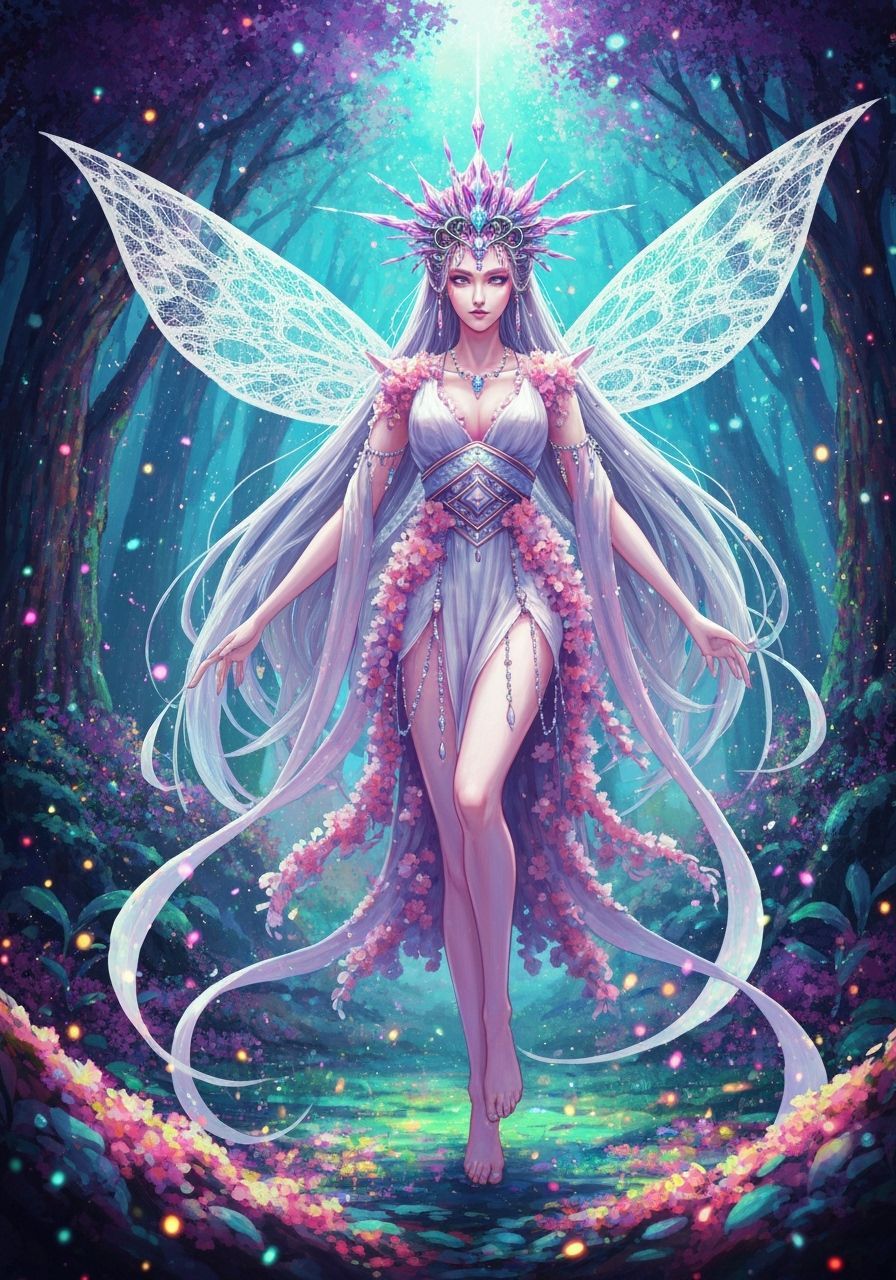 Fairy King Dances in Psychedelic Forest