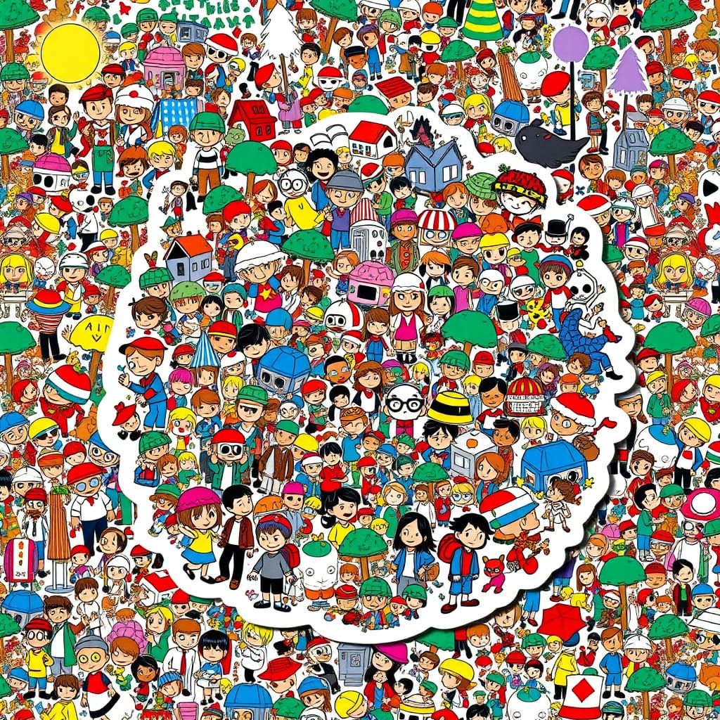 Whimsical Digital Art NFT Sticker Decal