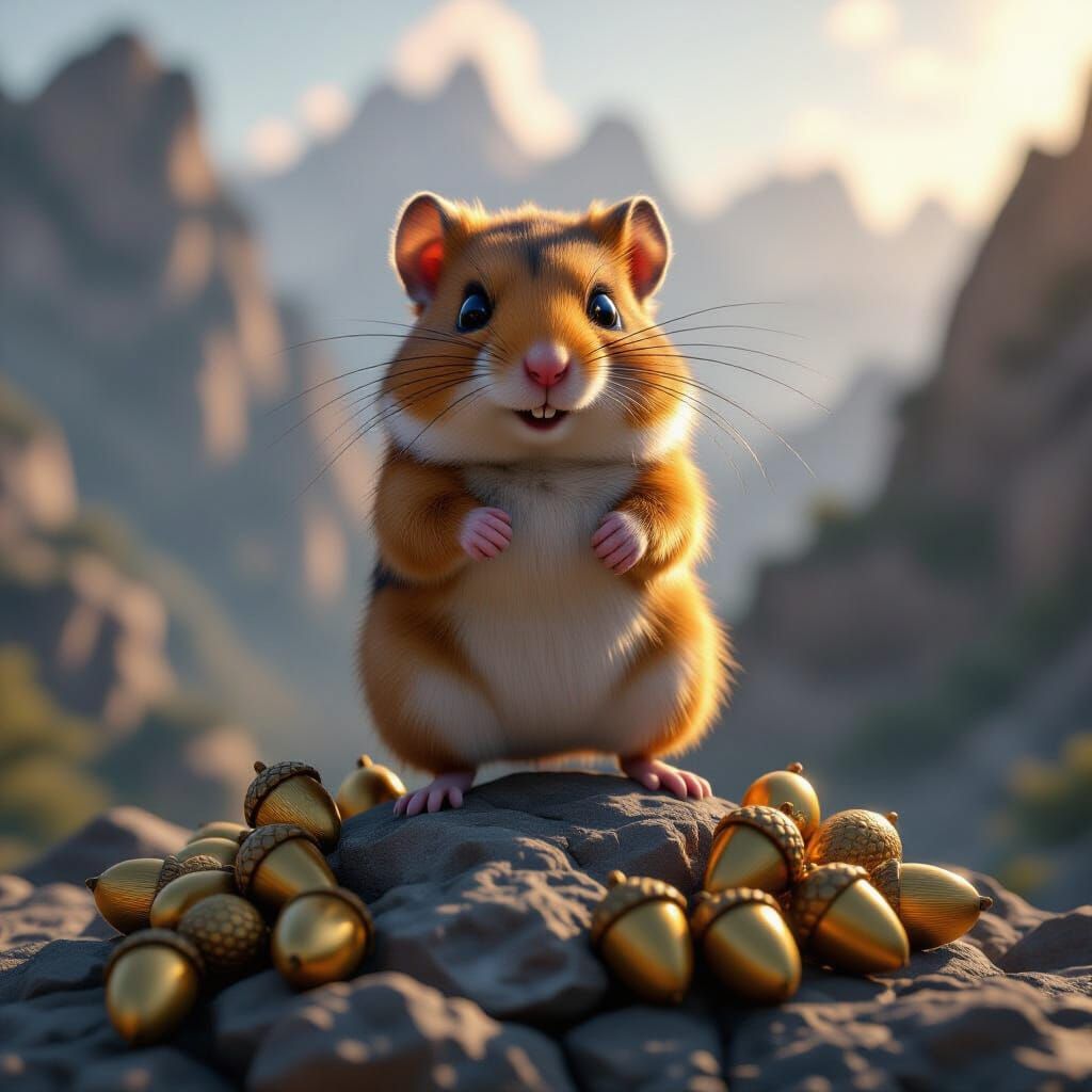 Hamster Warrior in Epic 3D Render
