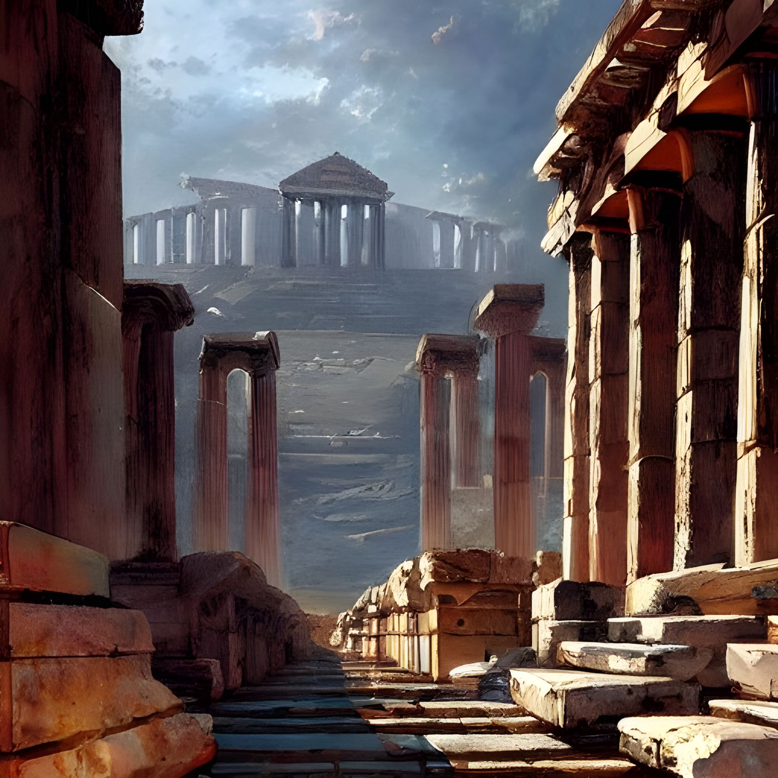 Hyperdetailed Ancient Greek City by James Gurney