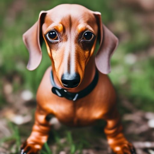 Dachshund Human Hybrid in Natural Light Photography
