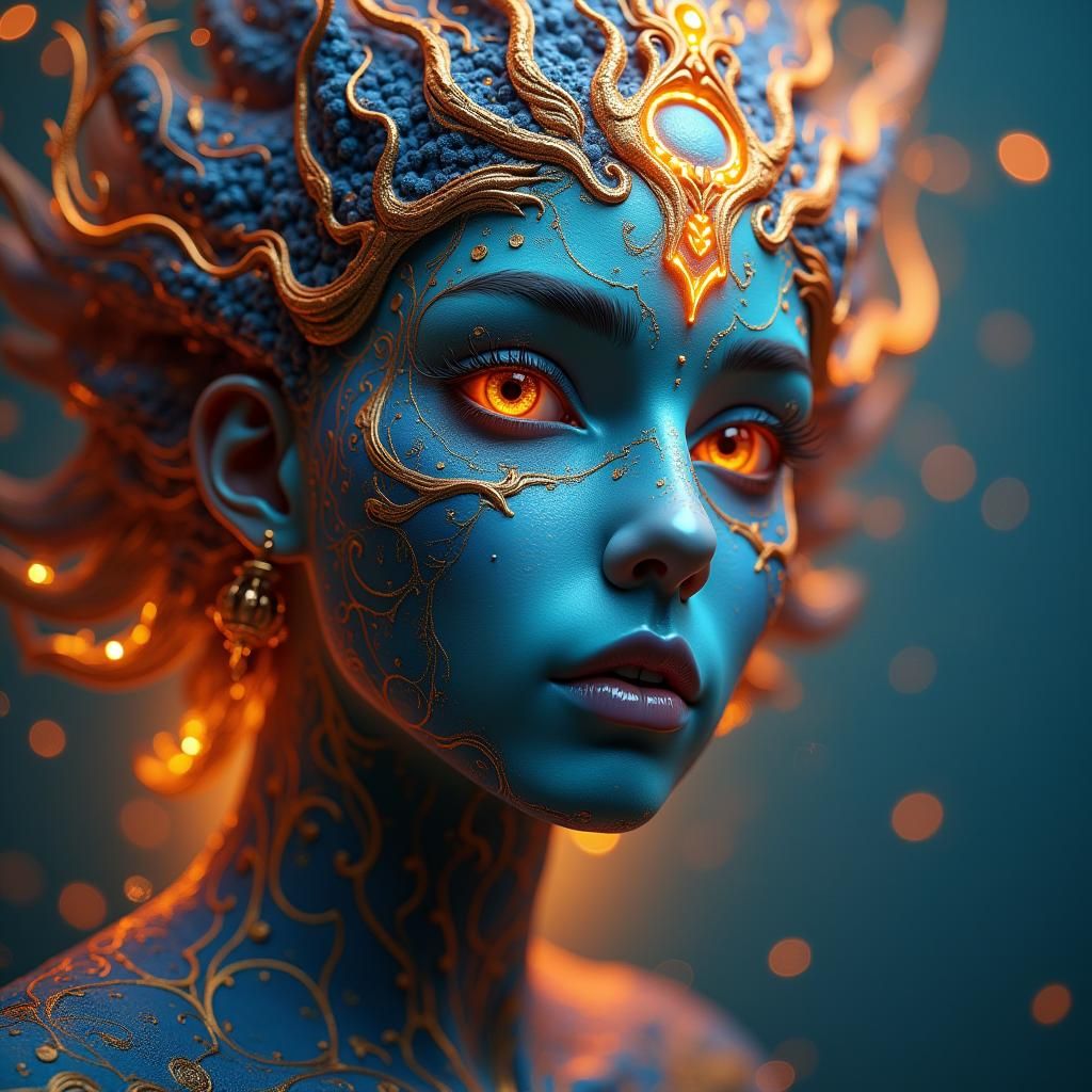 Ethereal Being Portrait in a Fantasy Art Style