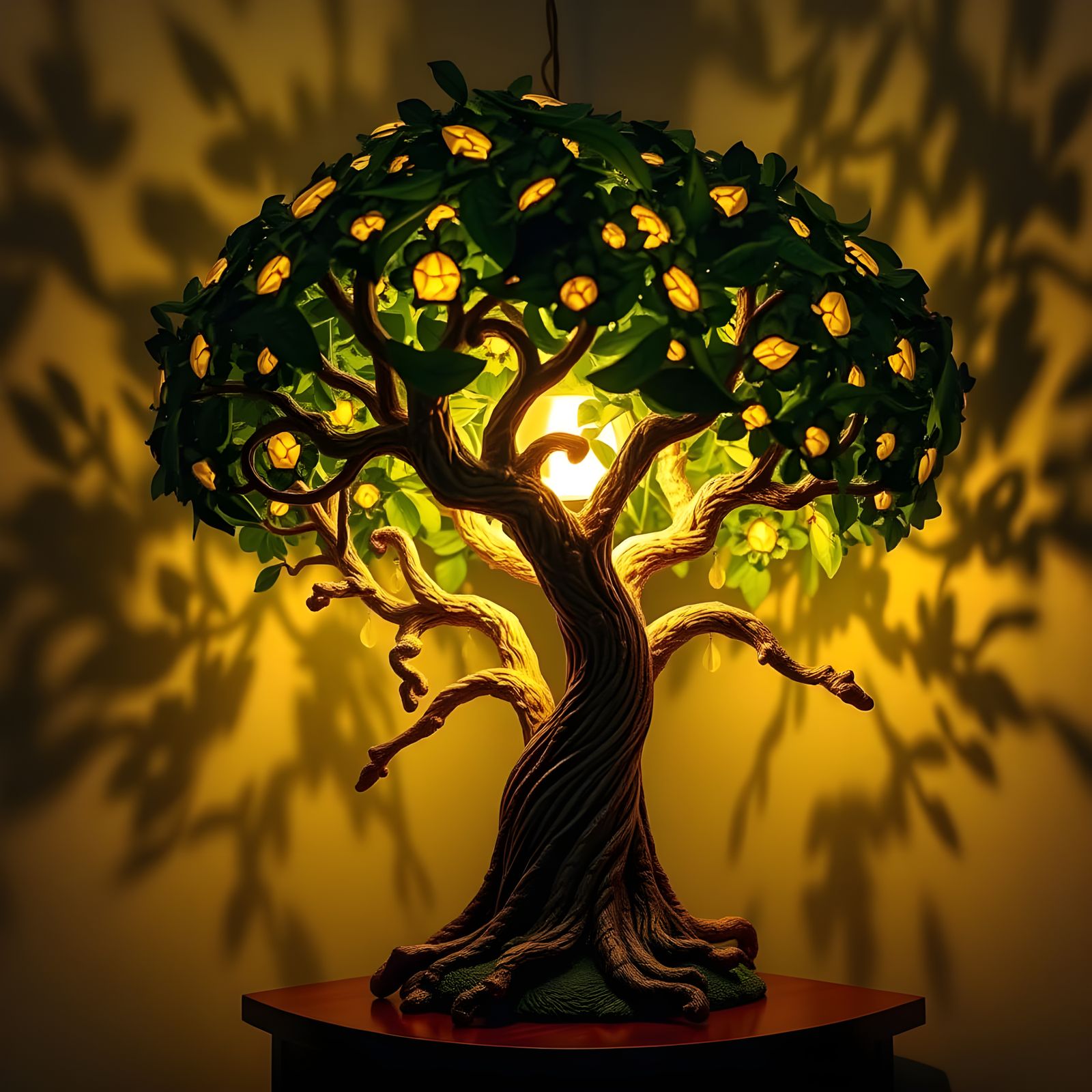 Tree Lamp with Glowing Branches