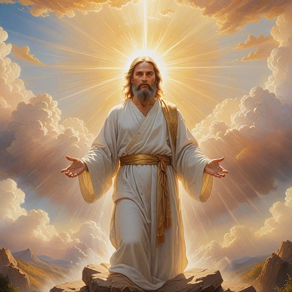 Zarathustra's Descent: A Classical Religious Painting