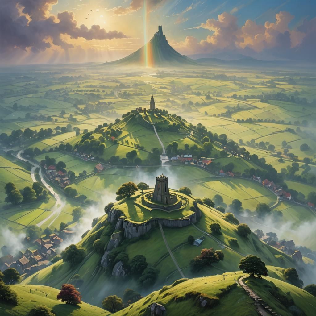 Glastonbury tor and the mists of Avalon