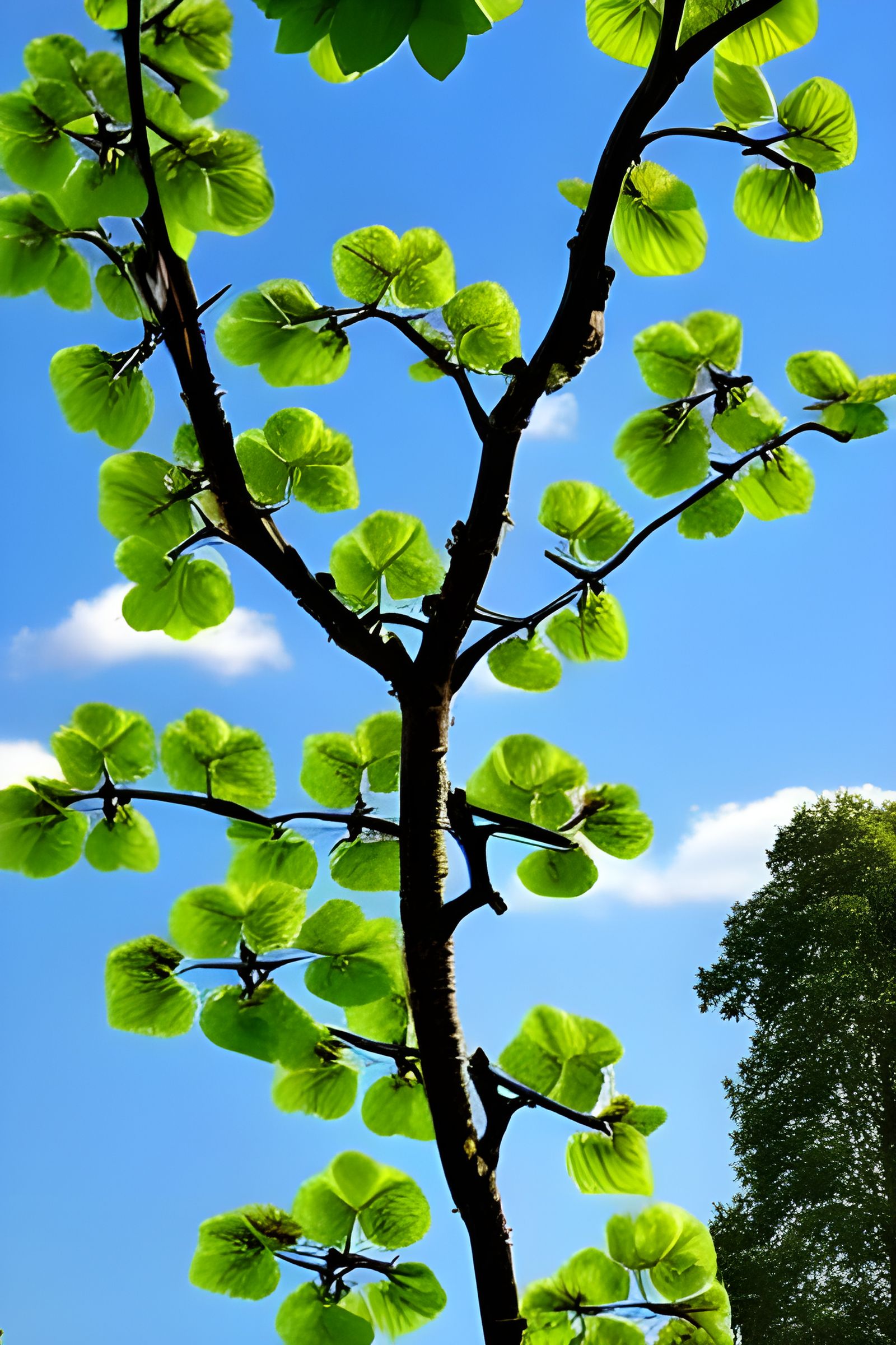 Flowering Linden Tree with Nightingales