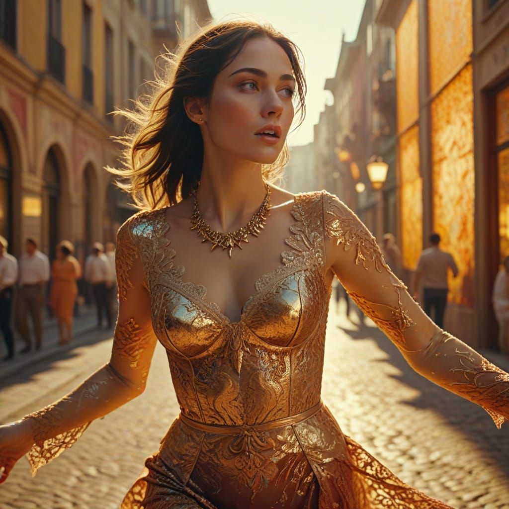 Woman in Debacle: Hyperdetailed Cinematic Digital Art