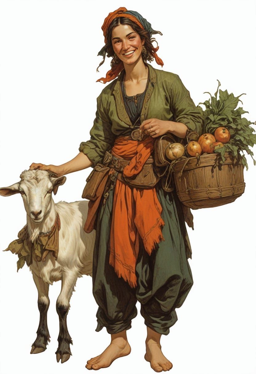 Young Goat Herder in 18th Century Style