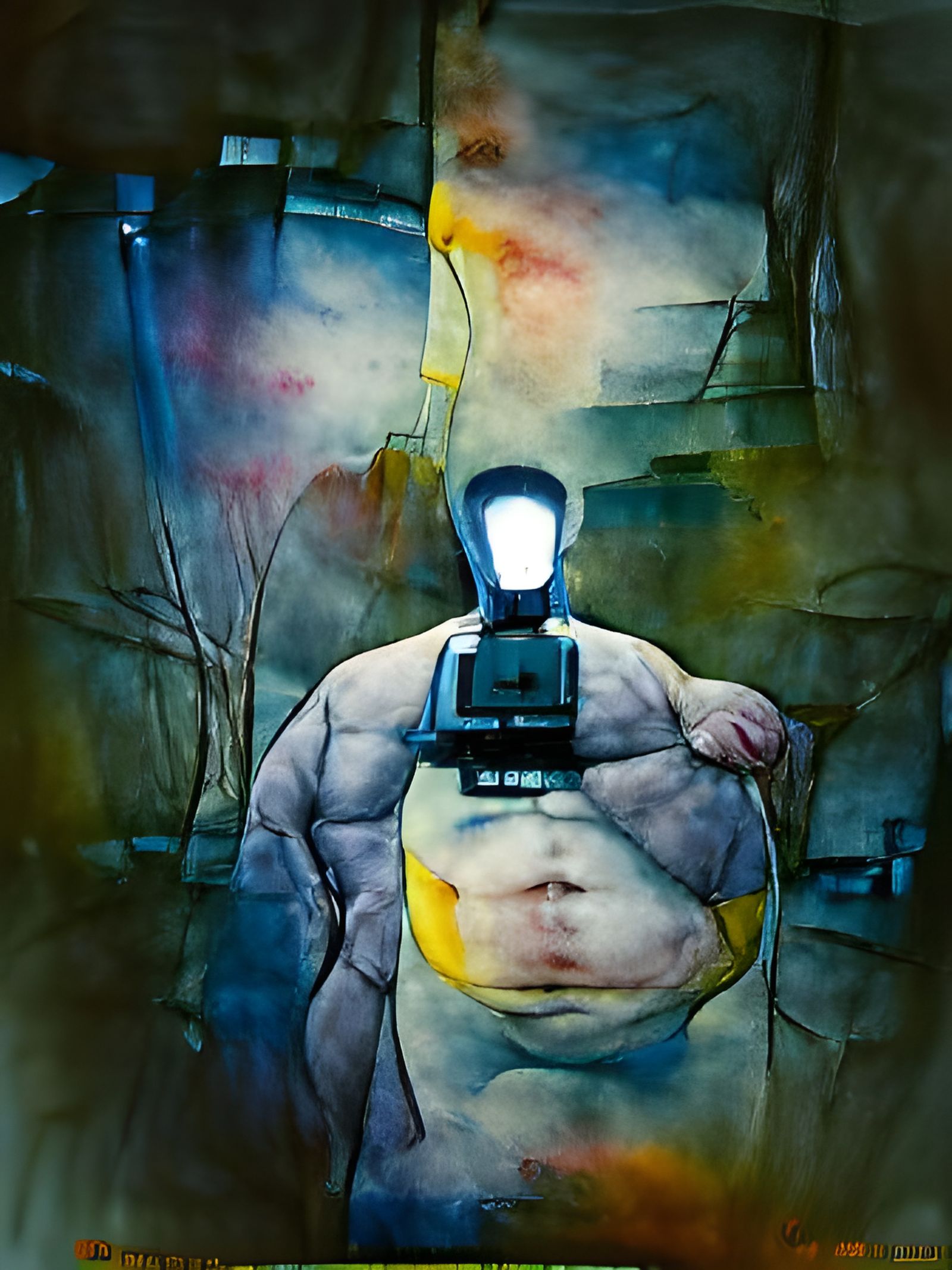 Volumetric Figure in Watercolor and Ink, Maleev Style