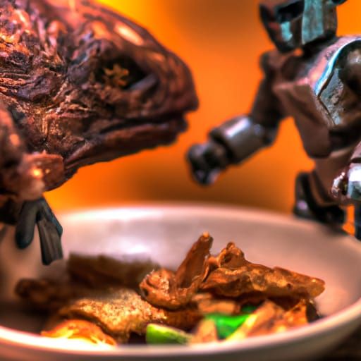 Alien vs Predator: Breakfast in Hyperrealistic Detail