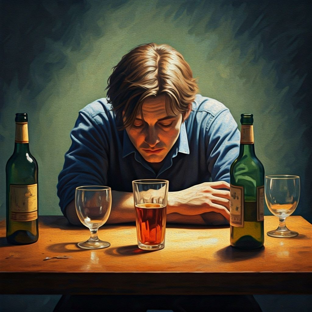 Melancholic Scene with Cinematic Lighting and Emotive Brushw...