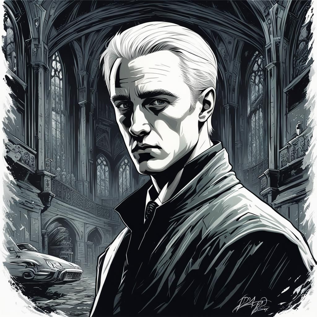 Draco Malfoy in Comic Book Art Style