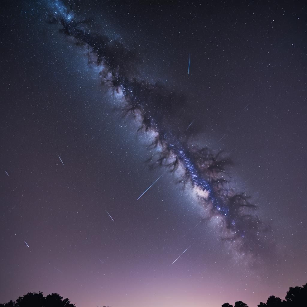 Dramatic Starry Midnight Sky in Cinematic Style