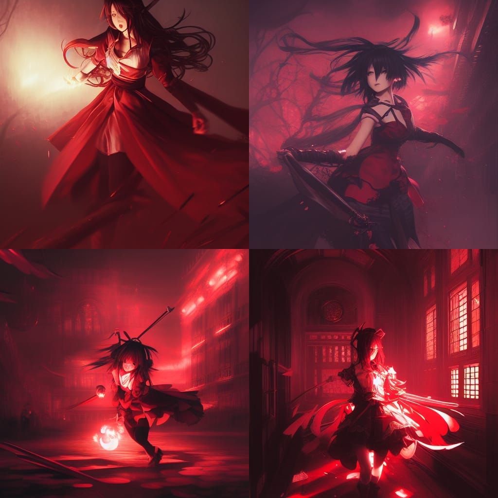Sakuya Izayoi vs Reimu Hakurei: Dark Fantasy Battle