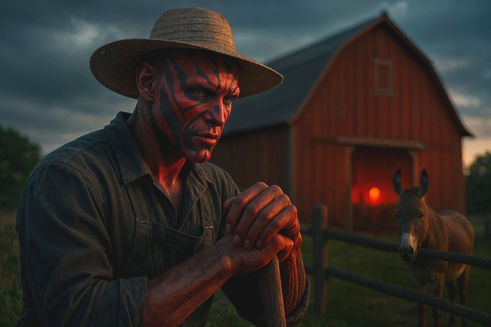 Alien Farmer on Distant World in Photorealistic Style