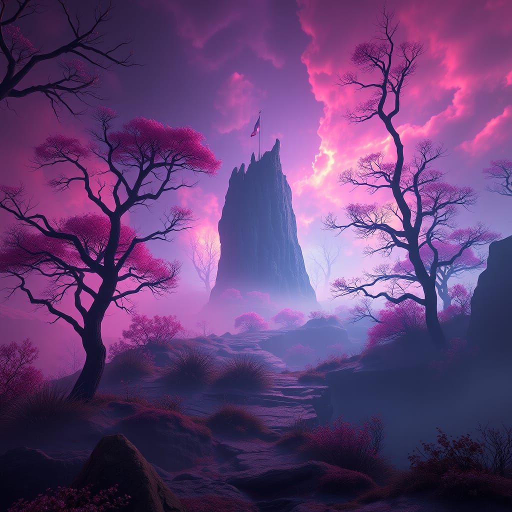 Mystical Dreamscapes in Vibrant Complementary Hues