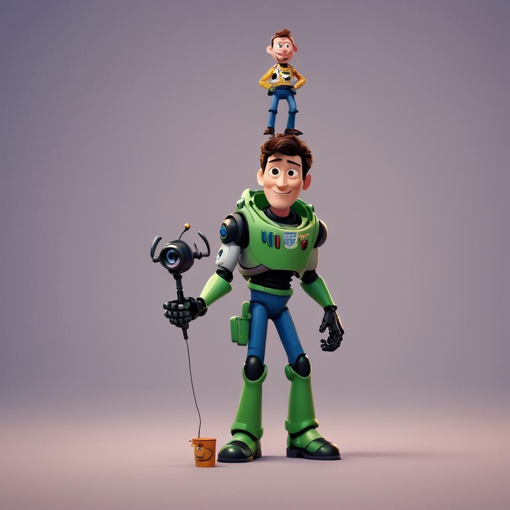 Heartwarming Moment Between Friends in Pixar Style