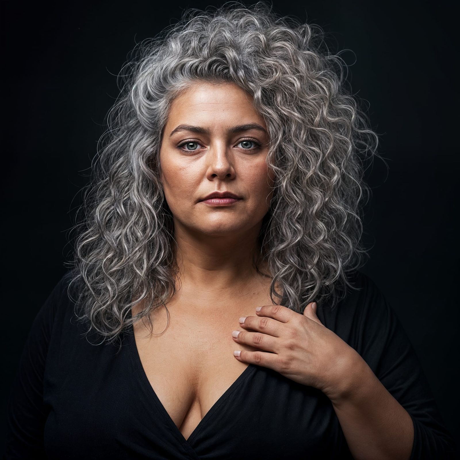 Detailed Portrait of a Beautiful 50-Year-Old Gypsy Woman