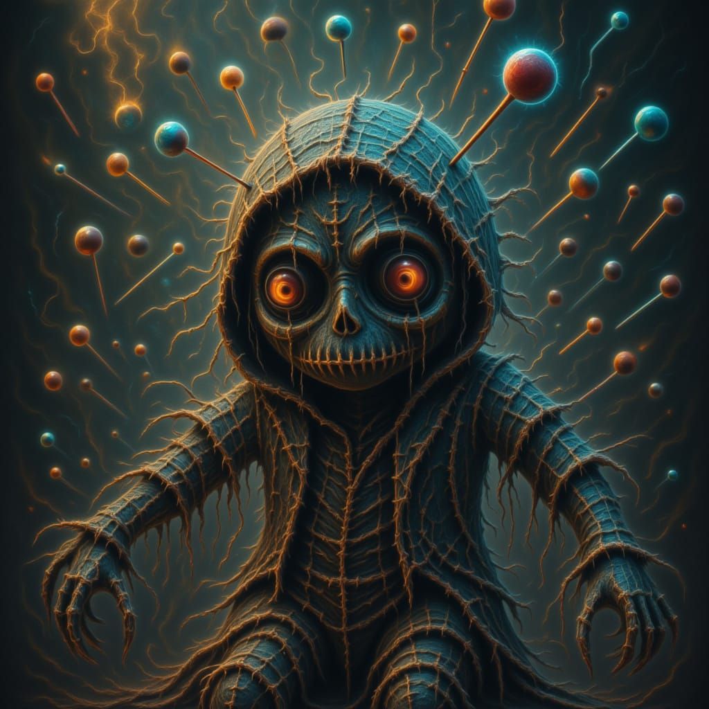 Voodoo Doll Pierced With Pins