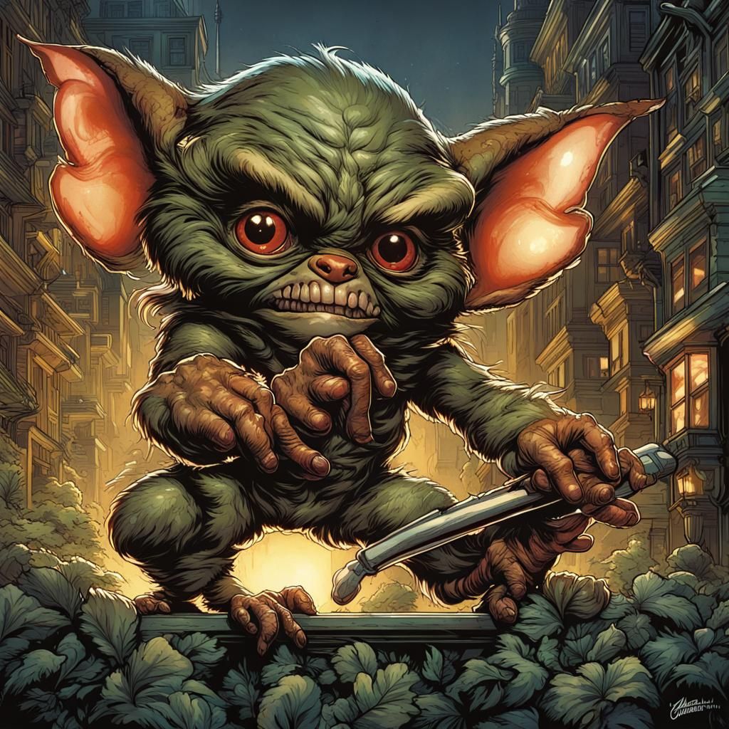 Gremlins in Comic Book Art Style
